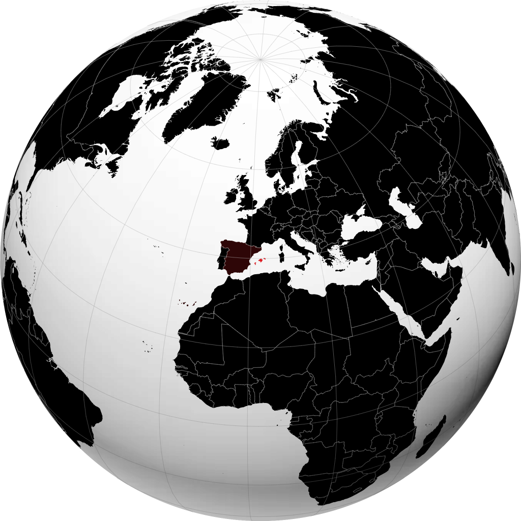 Comunidade Autónoma das Ilhas Baleares no globo