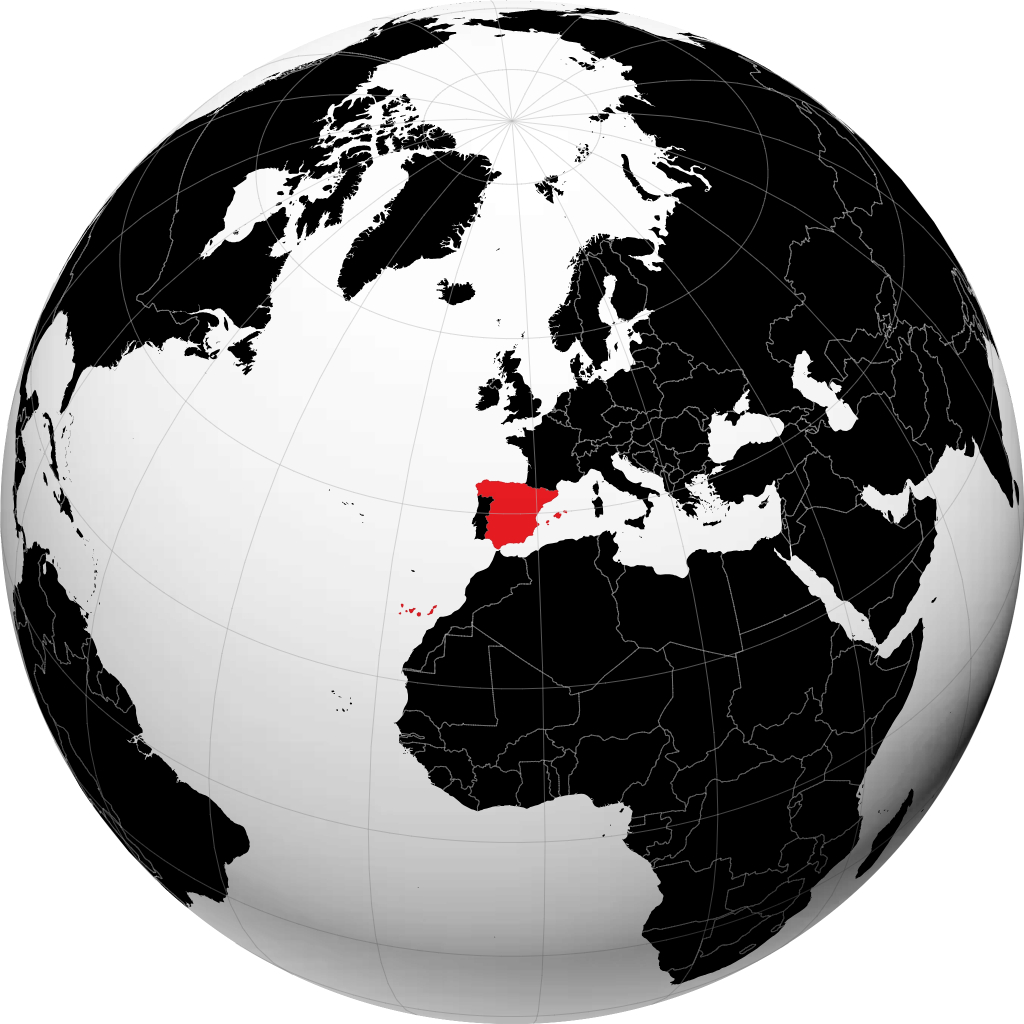 Espanha no globo