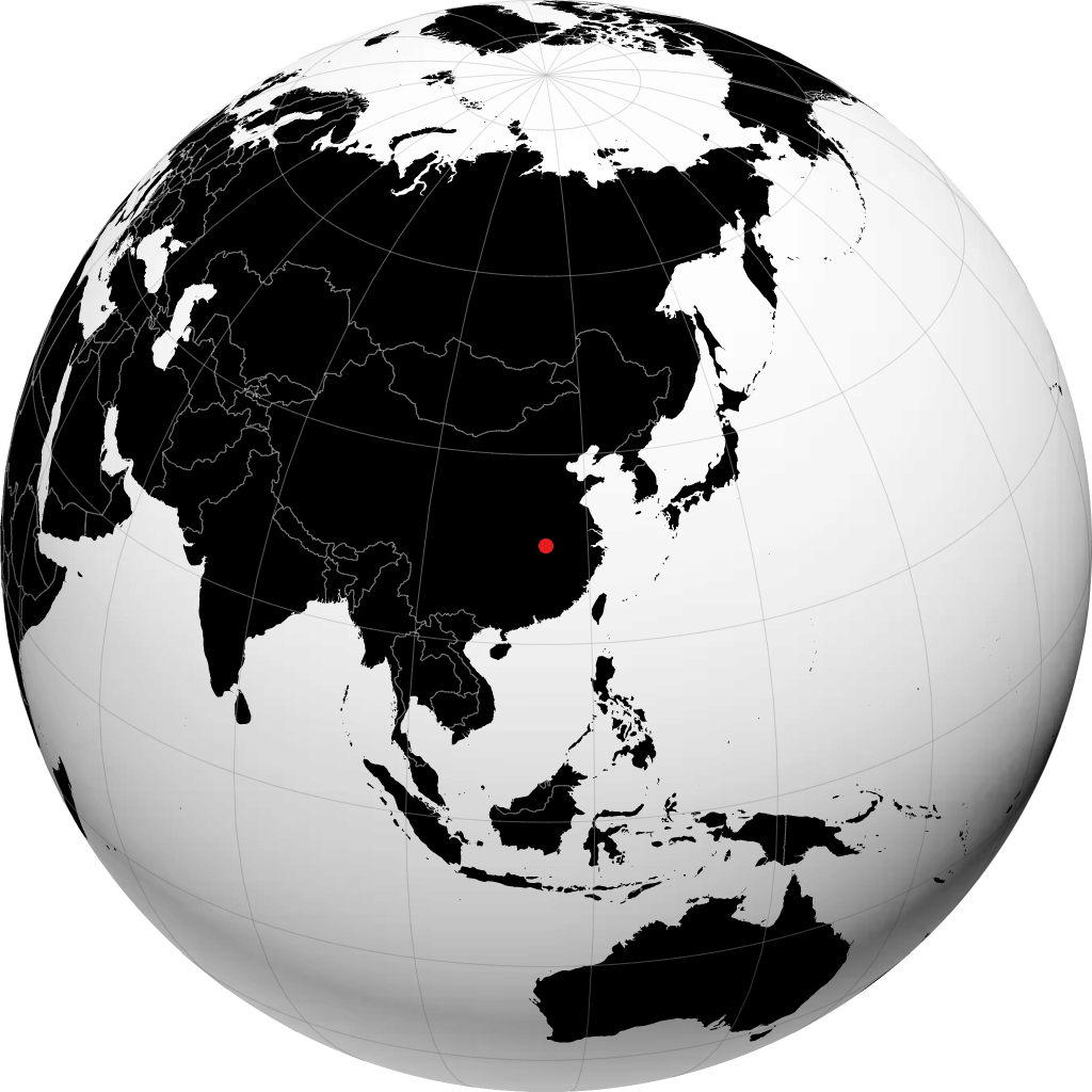 Ezhou no globo