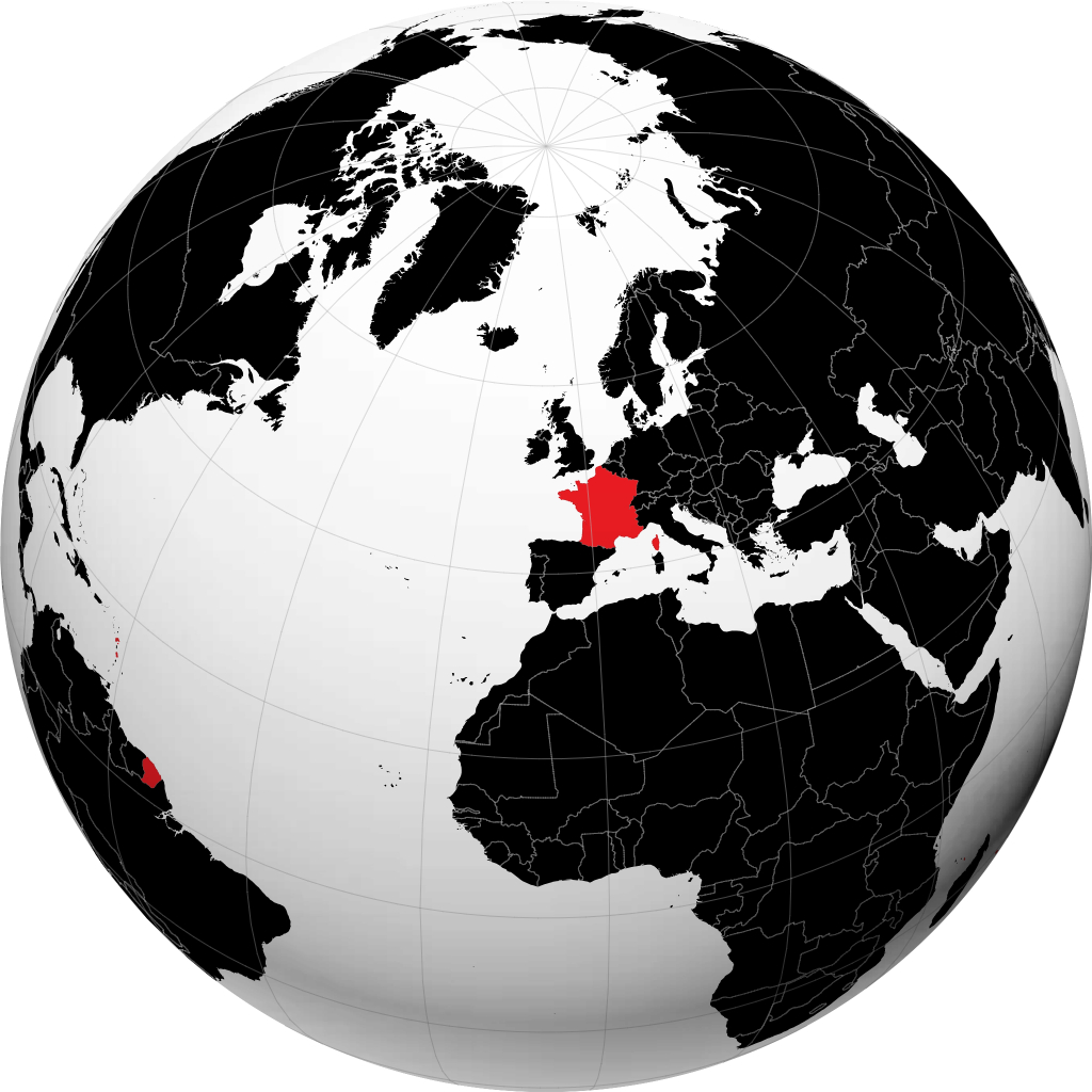 França no globo