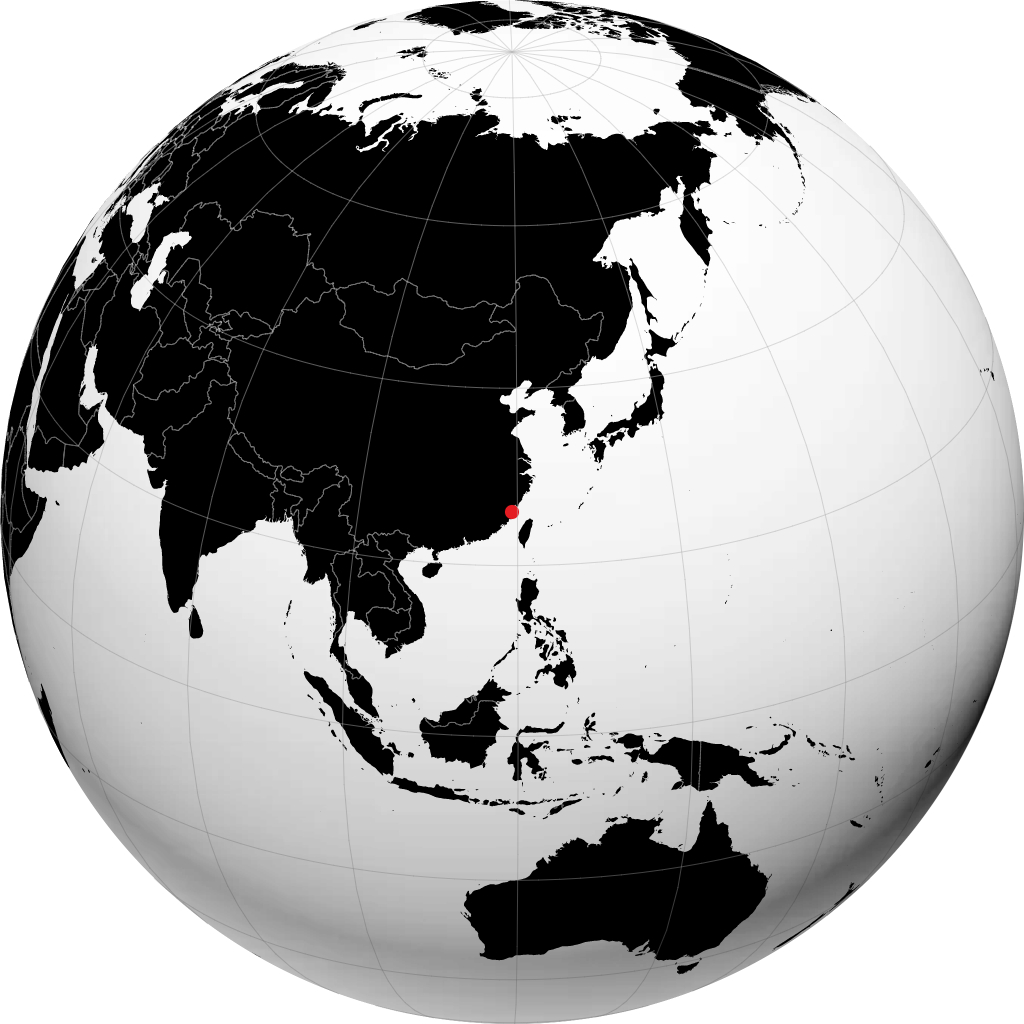 Fuzhou no globo