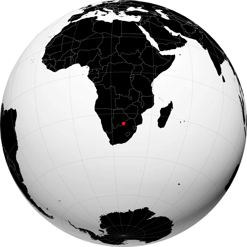 Gaborone no globo