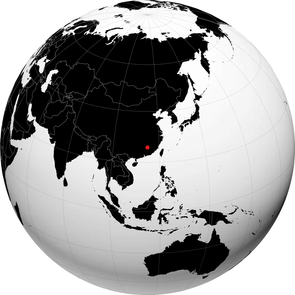 Ganzhou no globo
