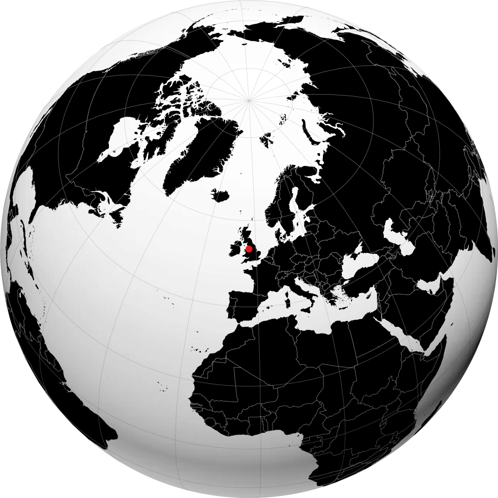 St Helens no globo