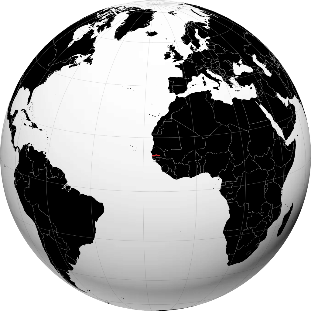 Gâmbia no globo