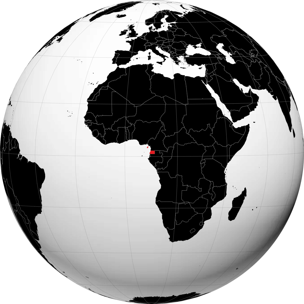 Guiné Equatorial no globo