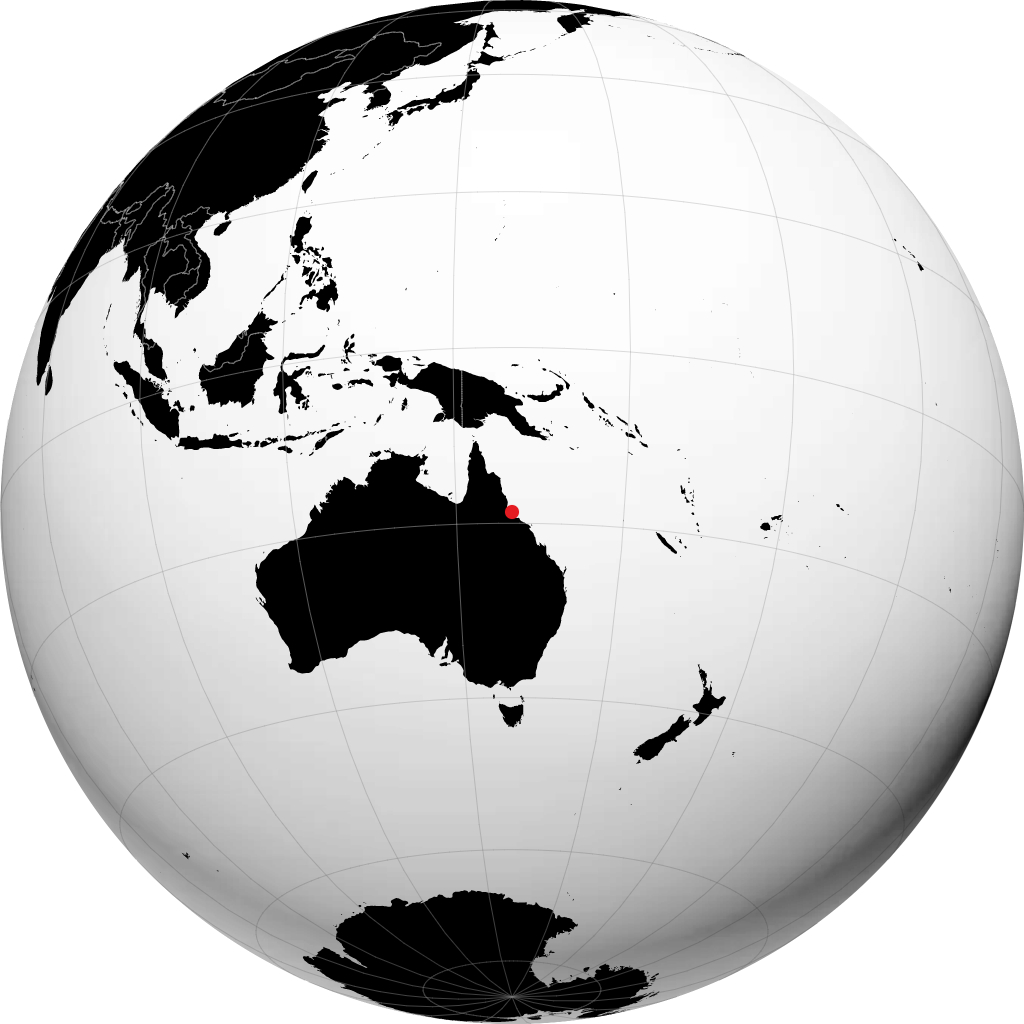 Great Palm Island no globo