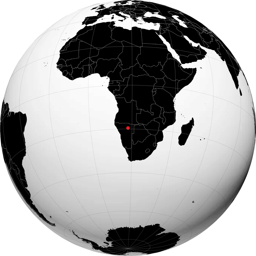 Grootfontein no globo