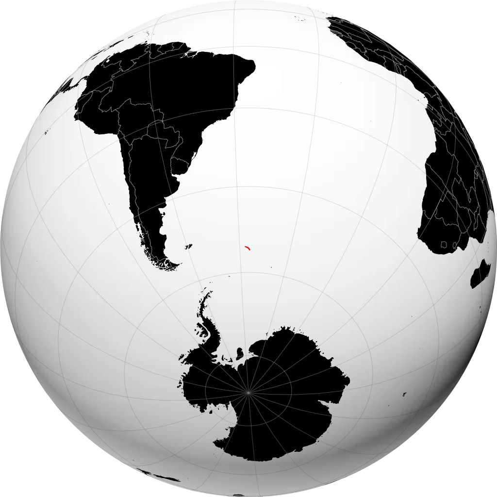 Geórgia do Sul e Ilhas Sandwich do Sul no globo