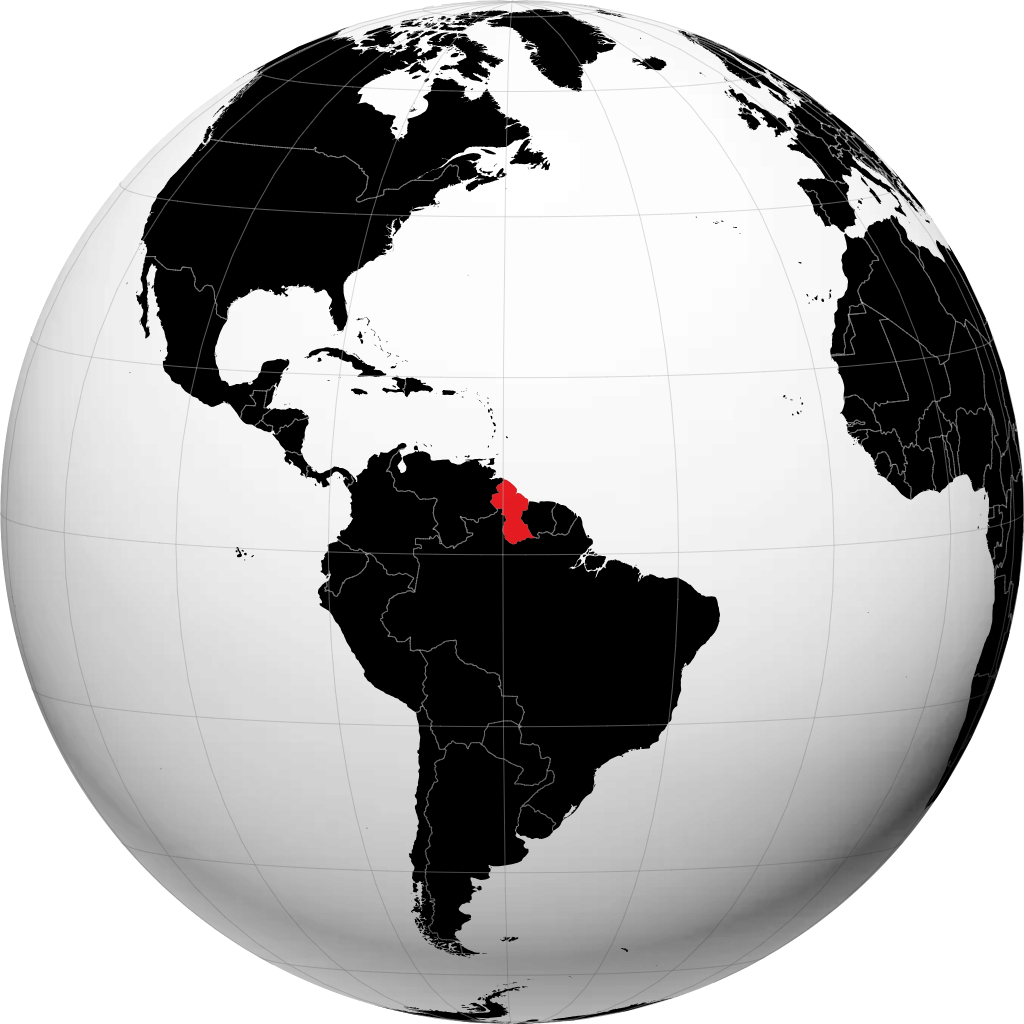 Guiana no globo