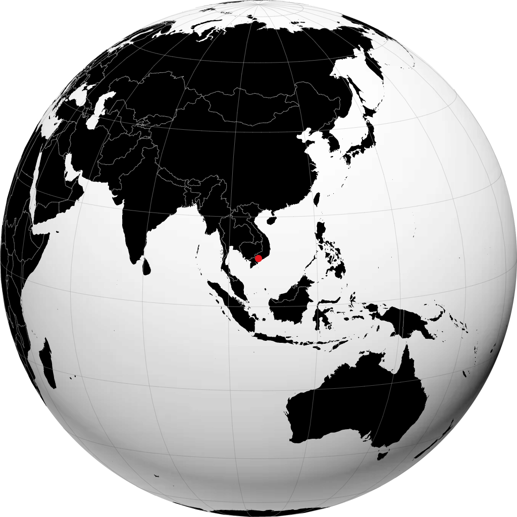 Cidade de Ho Chi Minh no globo