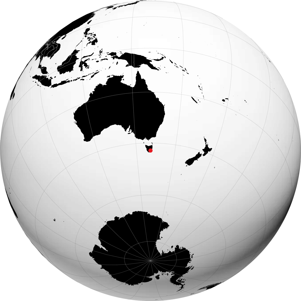 Hobart no globo
