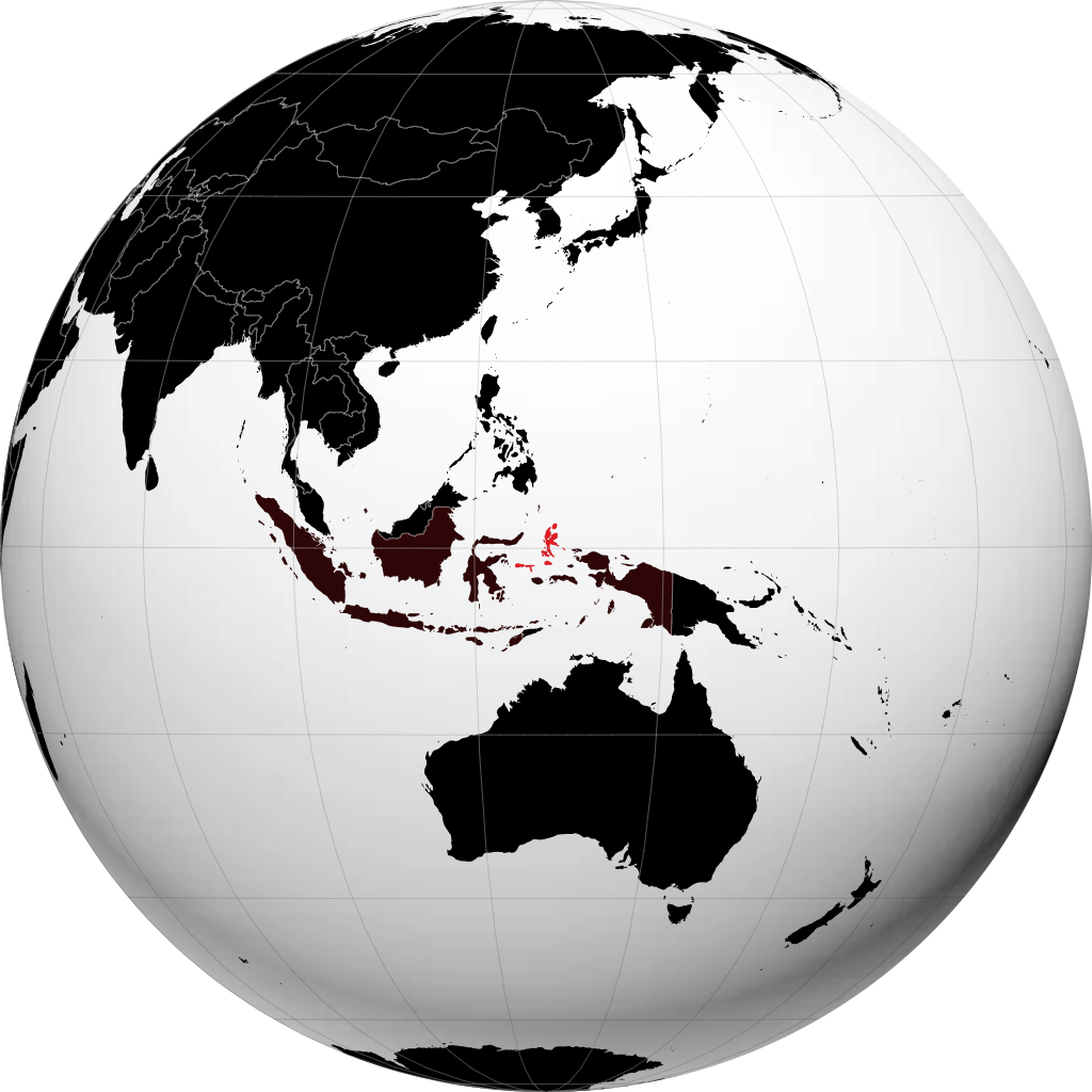 Província de Maluku do Norte no globo