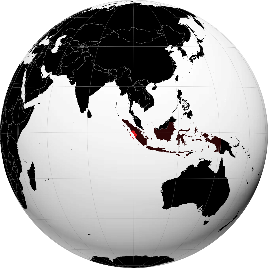 Província de Sumatra Ocidental no globo