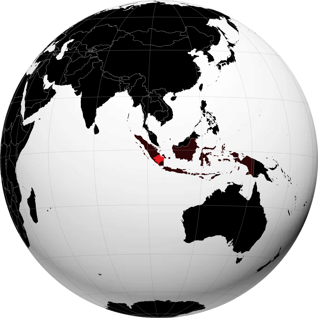 Sumatra do Sul no globo
