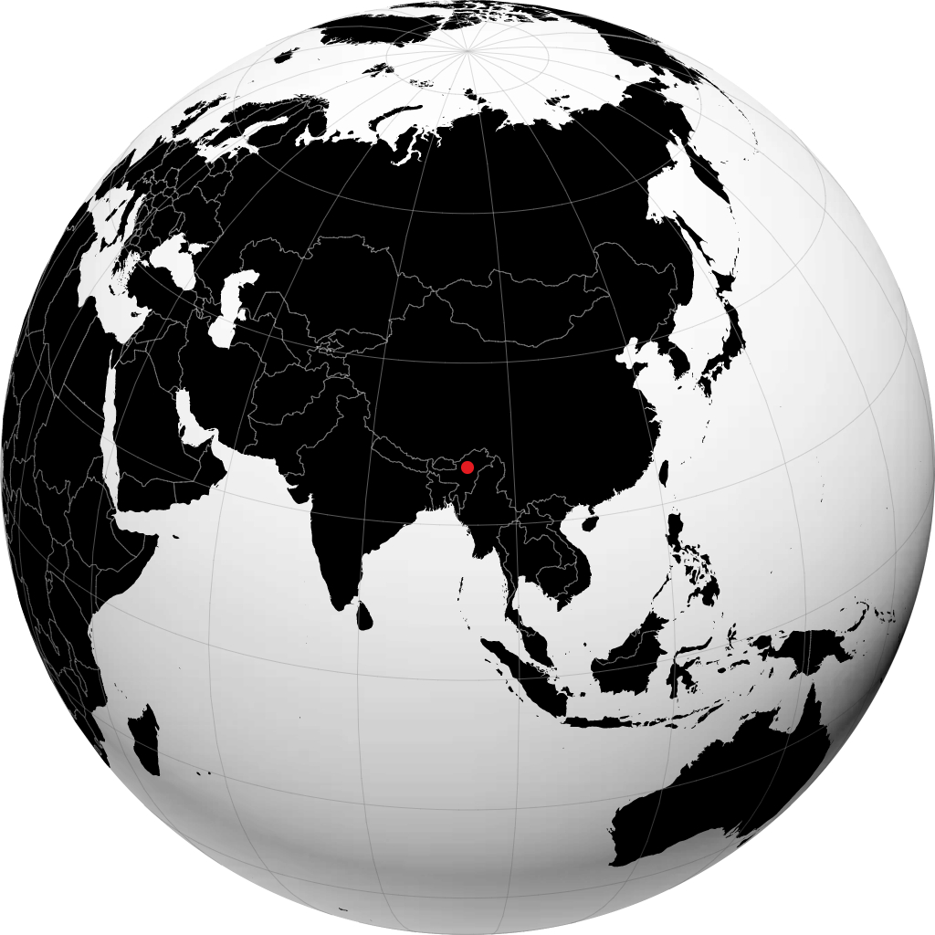 Itanagar no globo