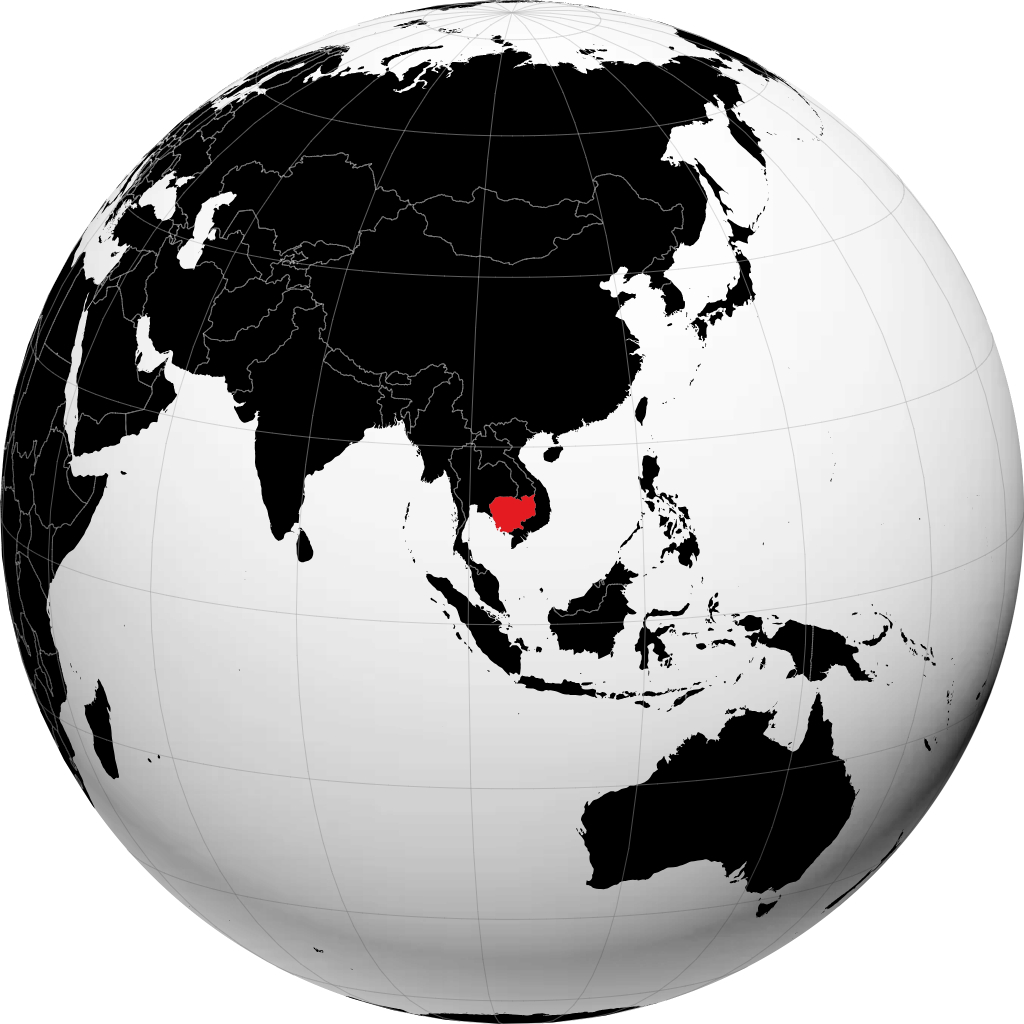 Camboja no globo