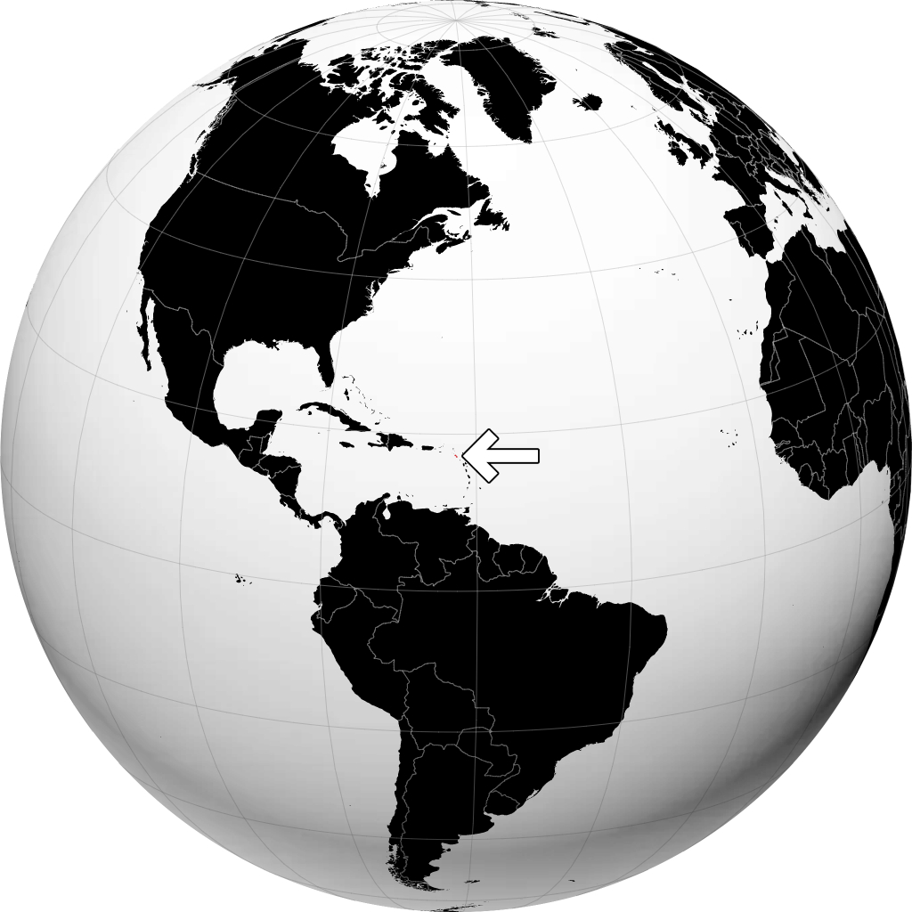 São Cristóvão e Neves no globo