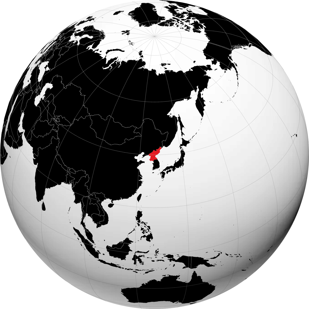 Coreia do Norte no globo