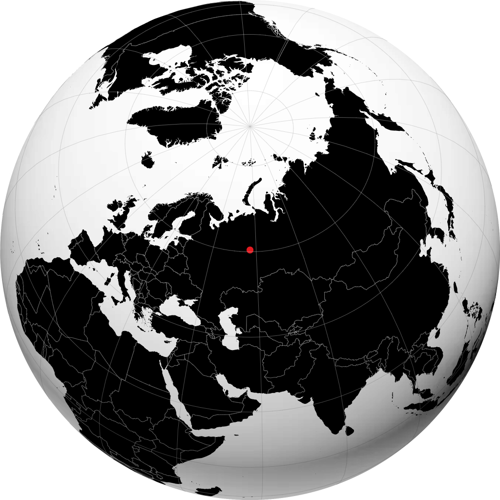 Krasnovishersk no globo