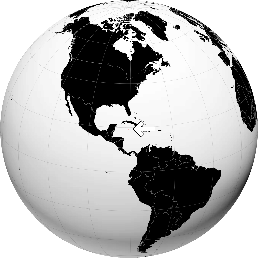 Ilhas Cayman no globo