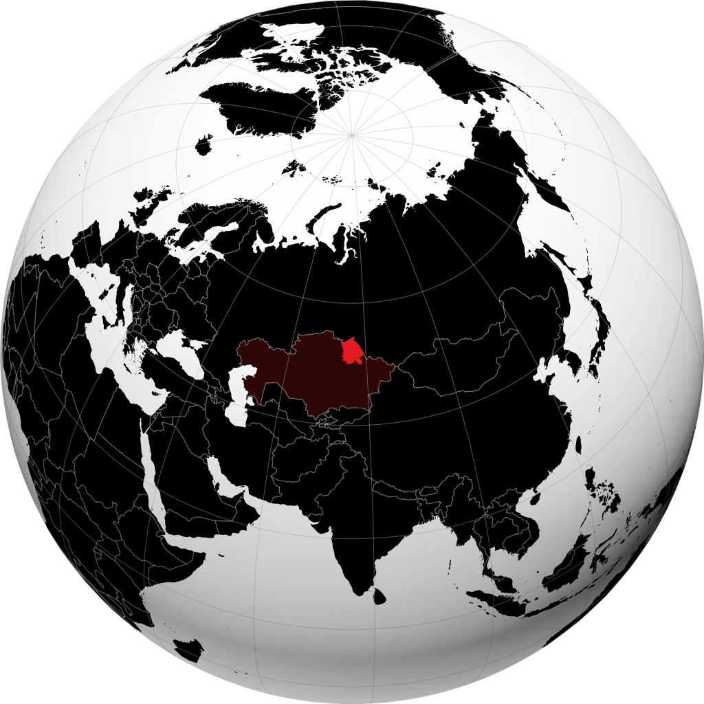 Província de Pavlodar no globo