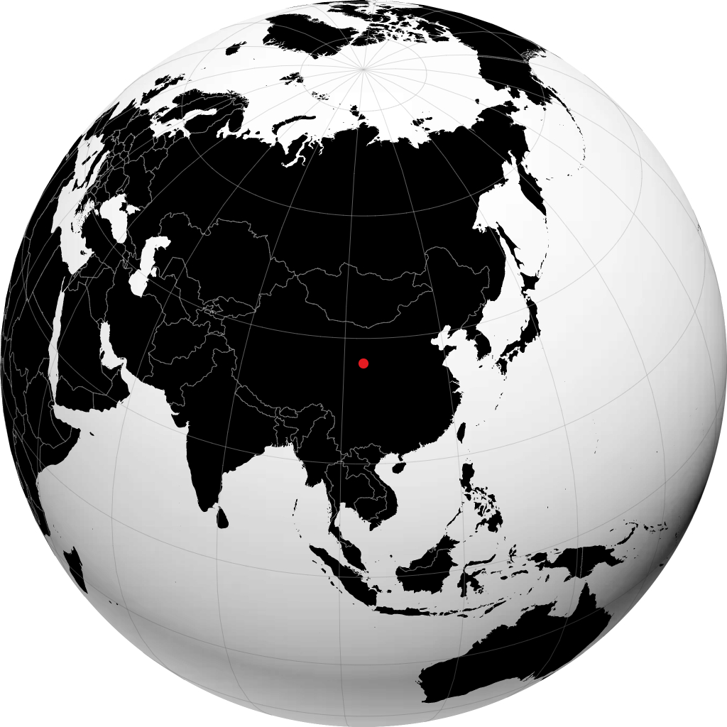 Lanzhou no globo