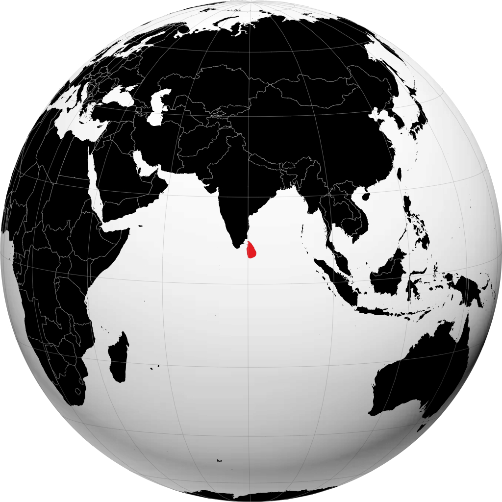 Sri Lanka no globo