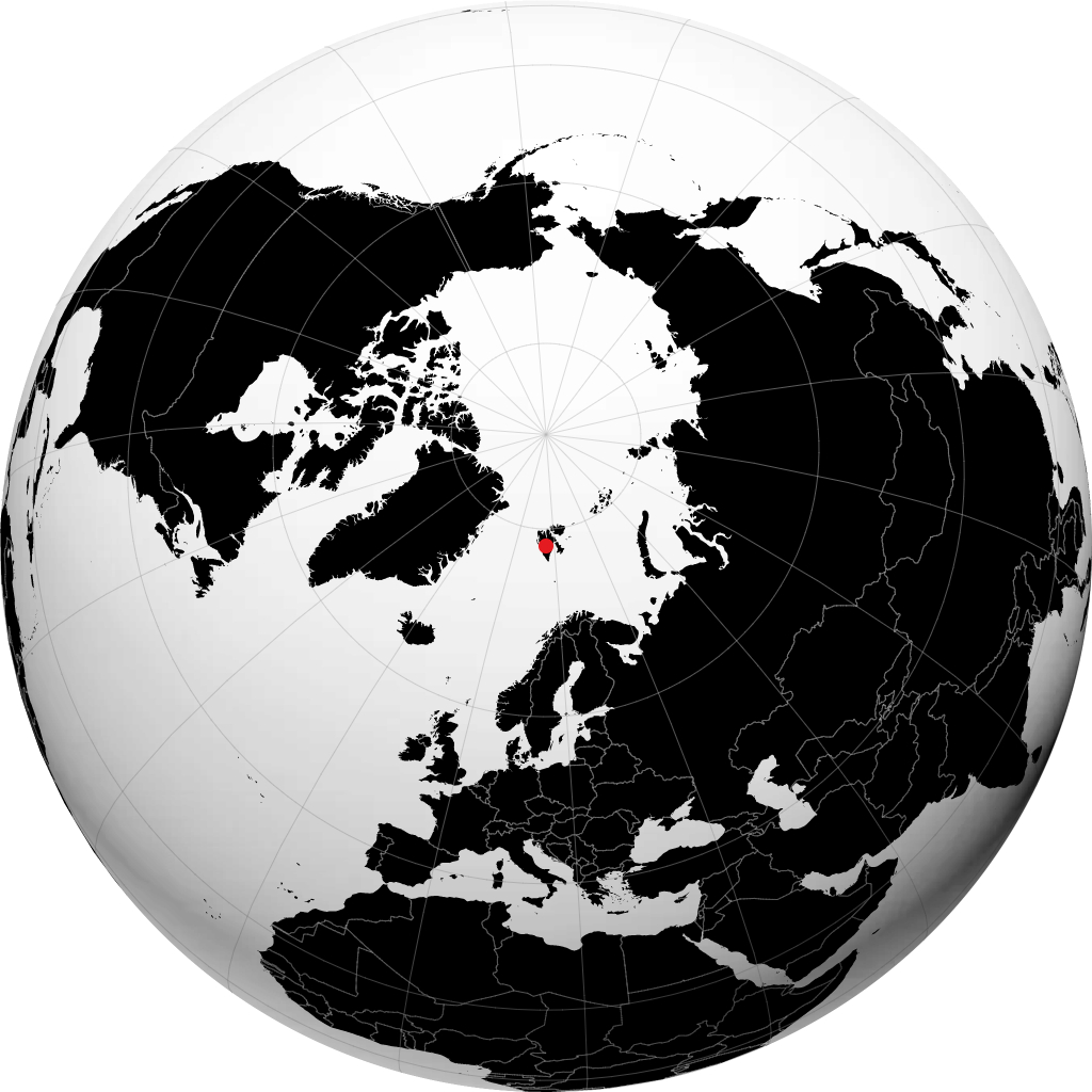 Longyearbyen no globo