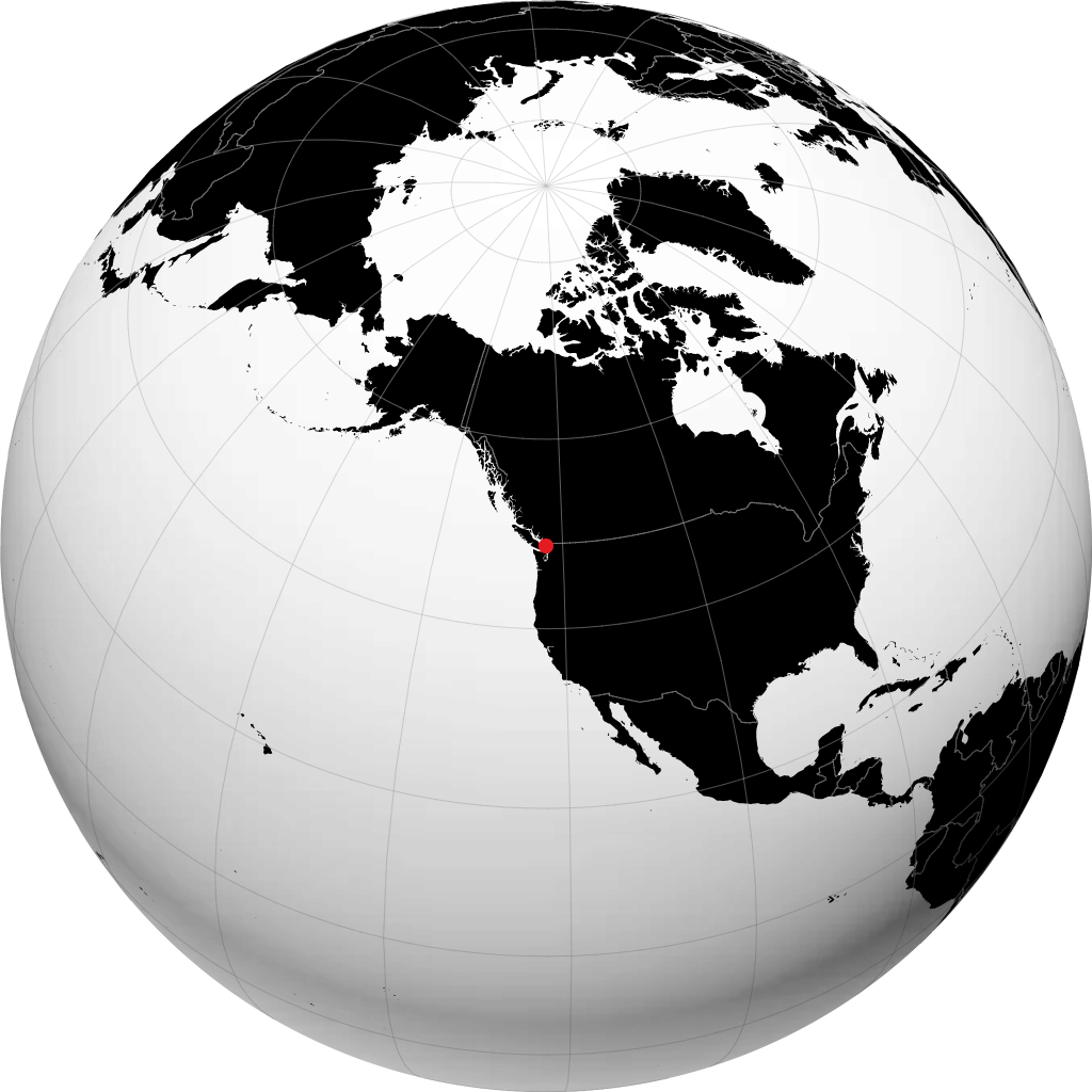 Lummi Island no globo