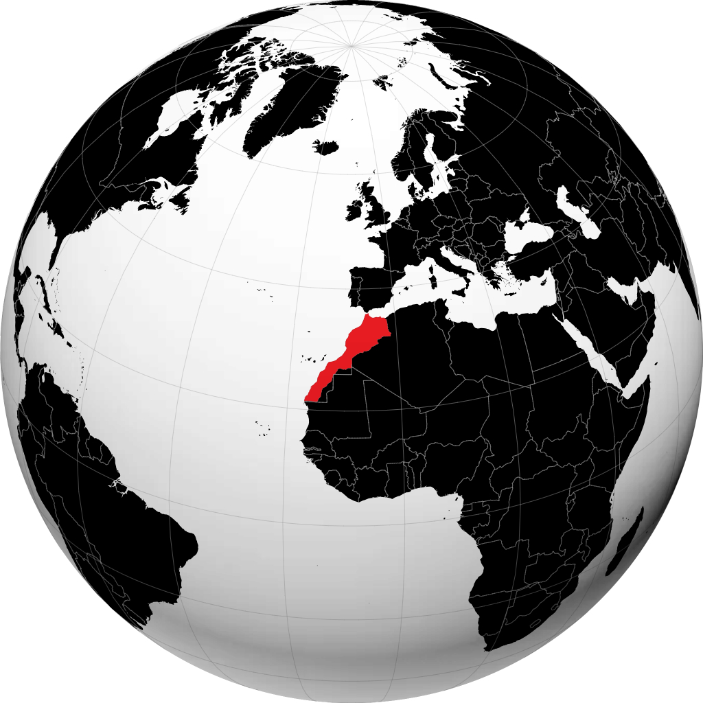 Marrocos no globo
