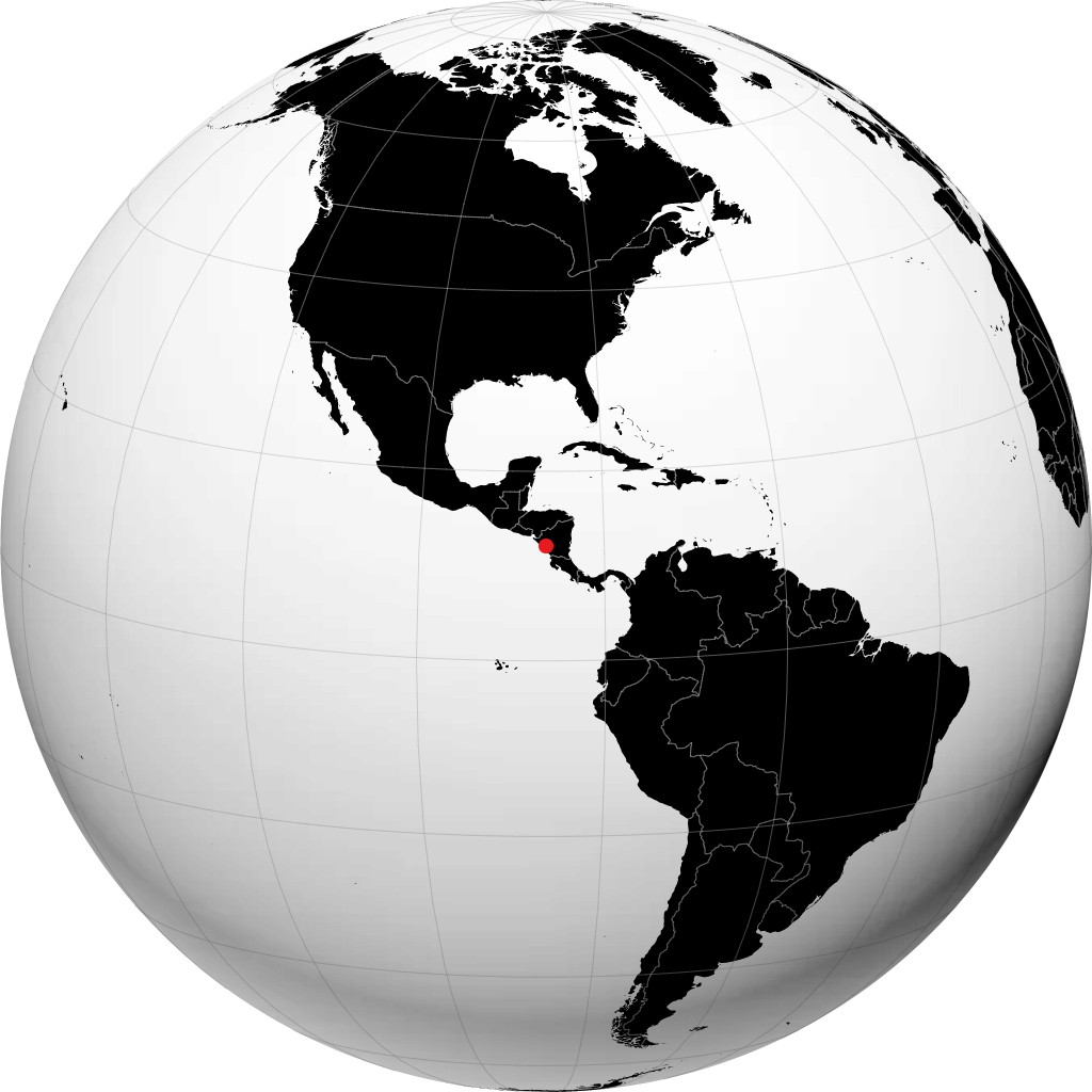 Manágua no globo
