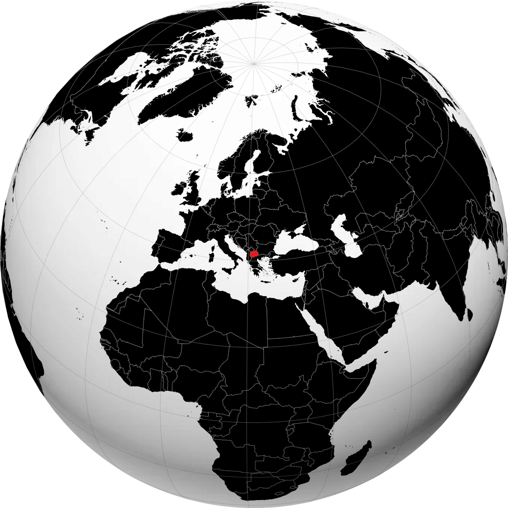 Macedónia do Norte no globo
