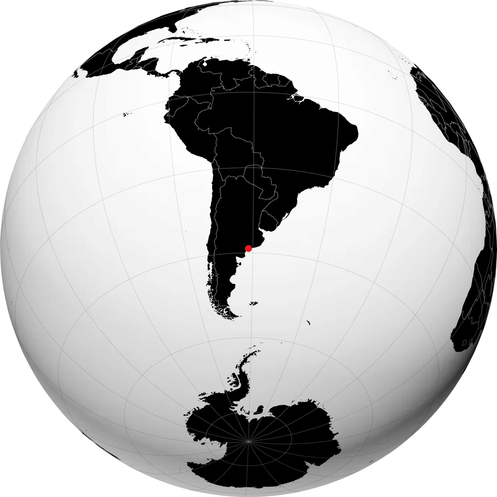 Monte Hermoso no globo