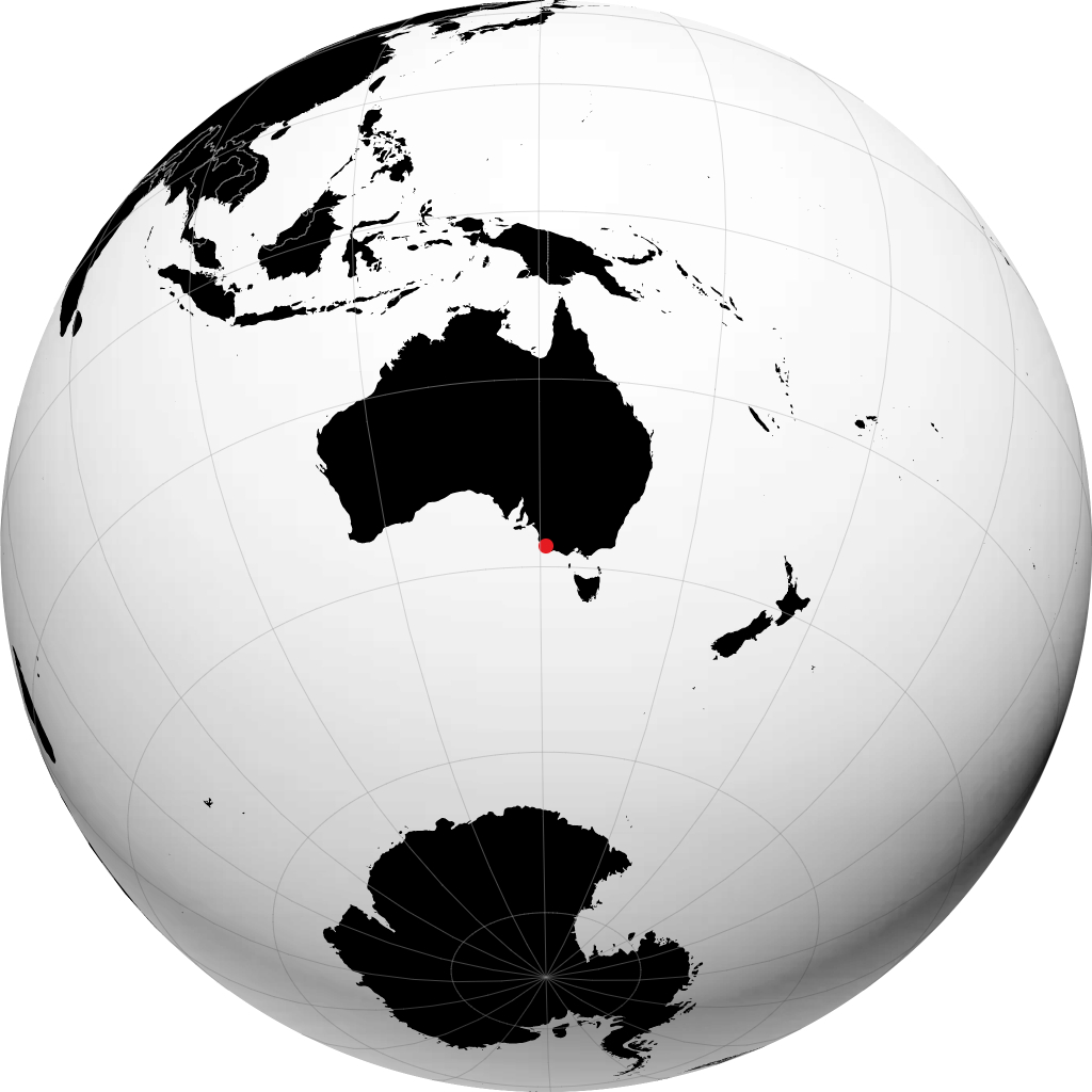 Mount Gambier no globo
