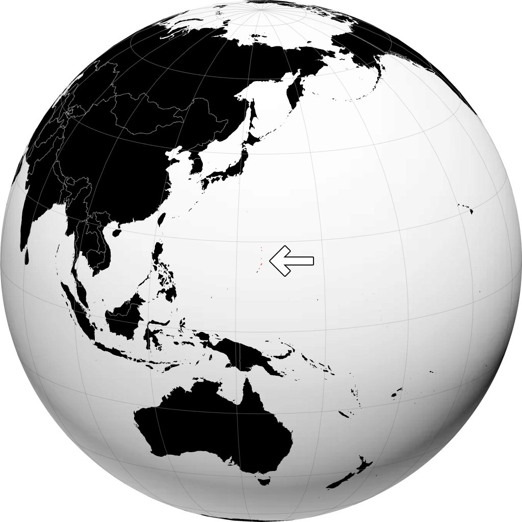 Ilhas Marianas do Norte no globo
