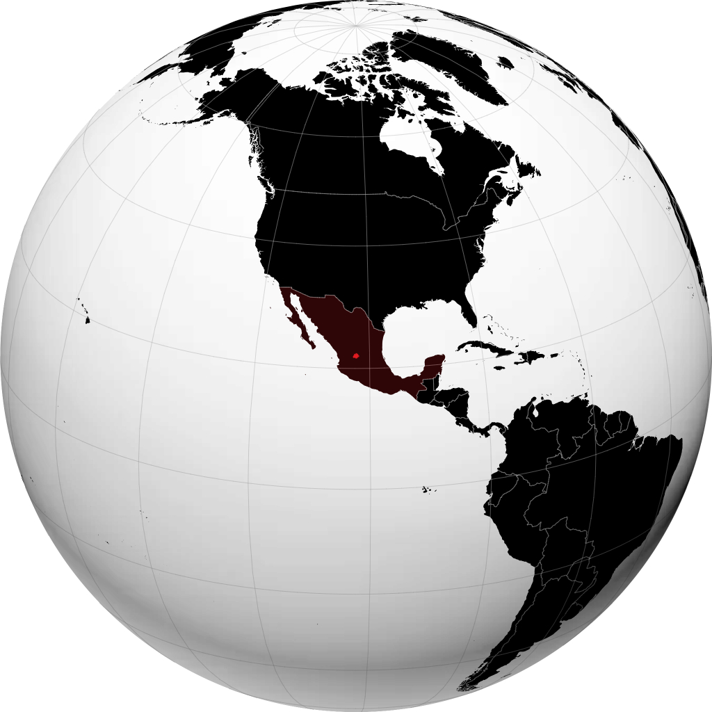 Estado de Aguascalientes no globo