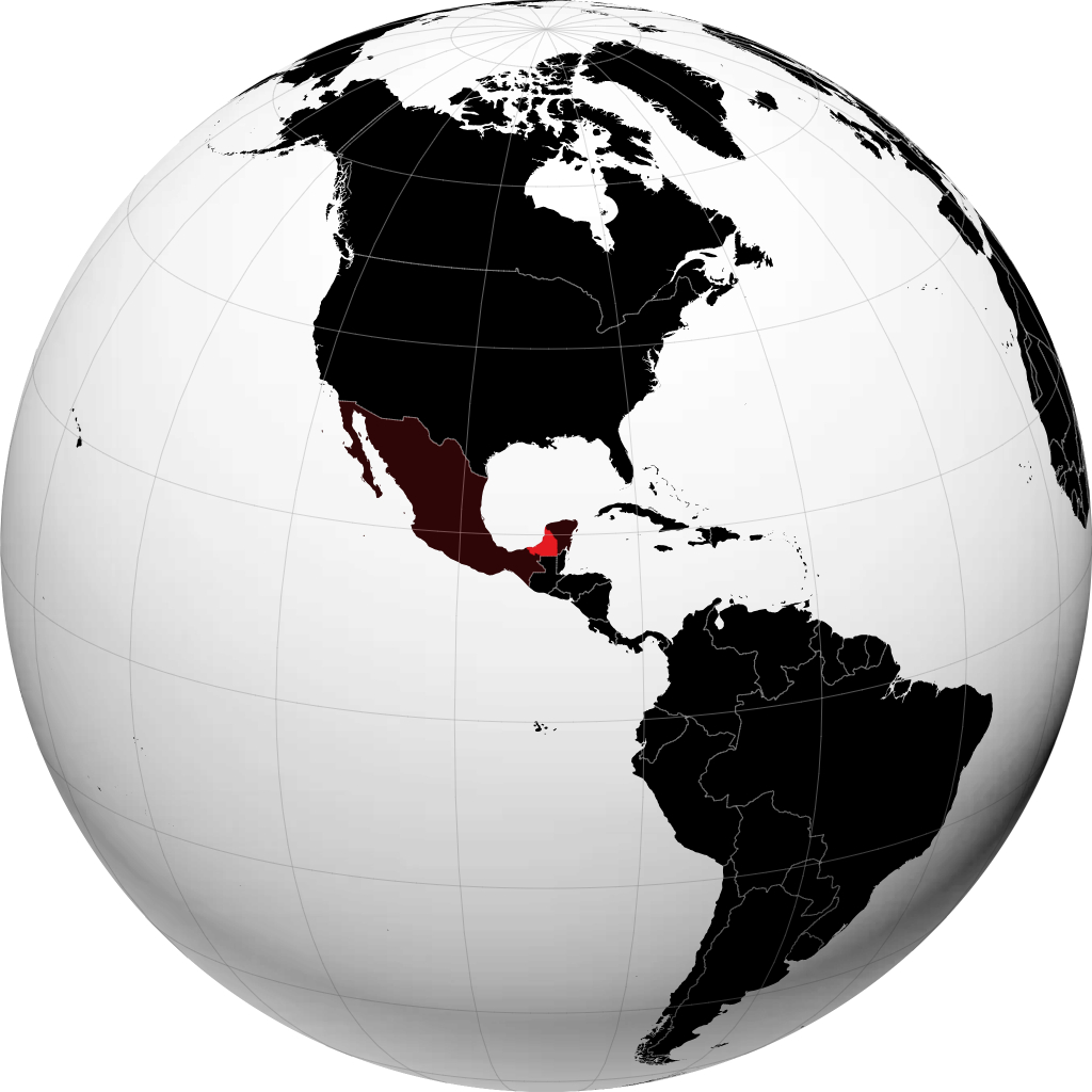 Estado de Campeche no globo