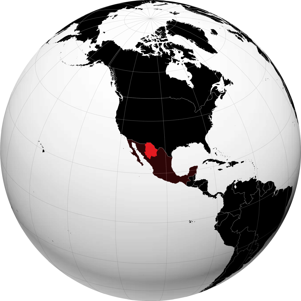 Estado de Chihuahua no globo