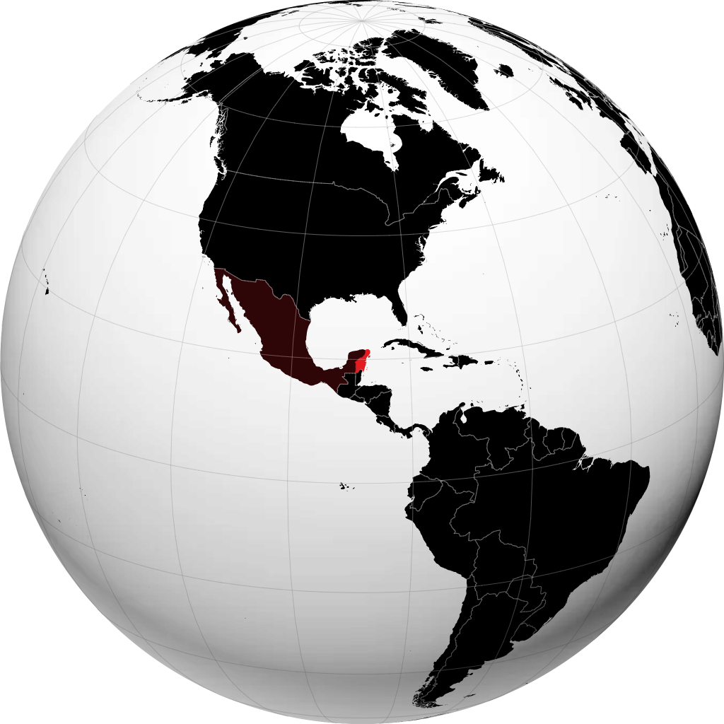 Estado de Quintana Roo no globo