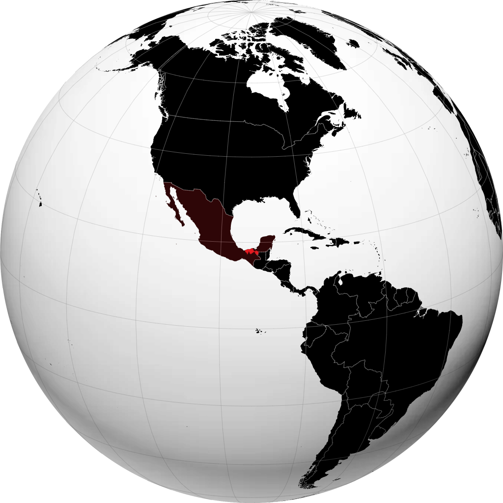 Estado de Tabasco no globo