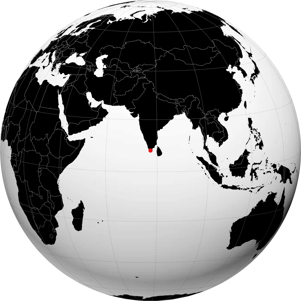 Nagercoil no globo