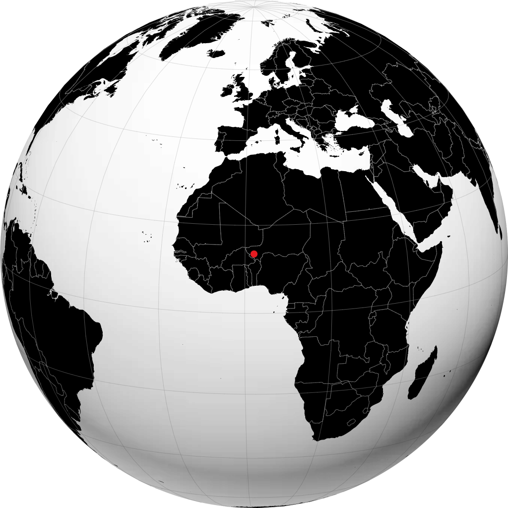 Niamey no globo