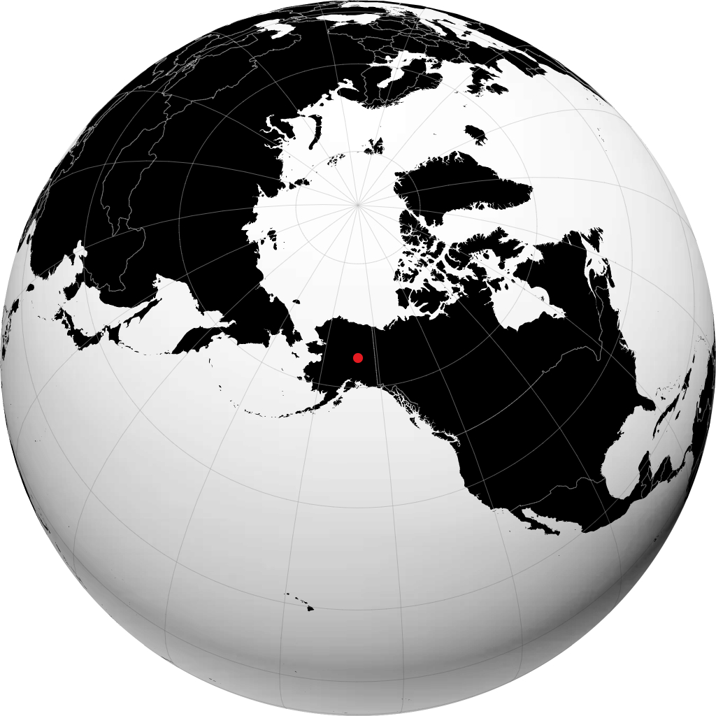 North Pole no globo