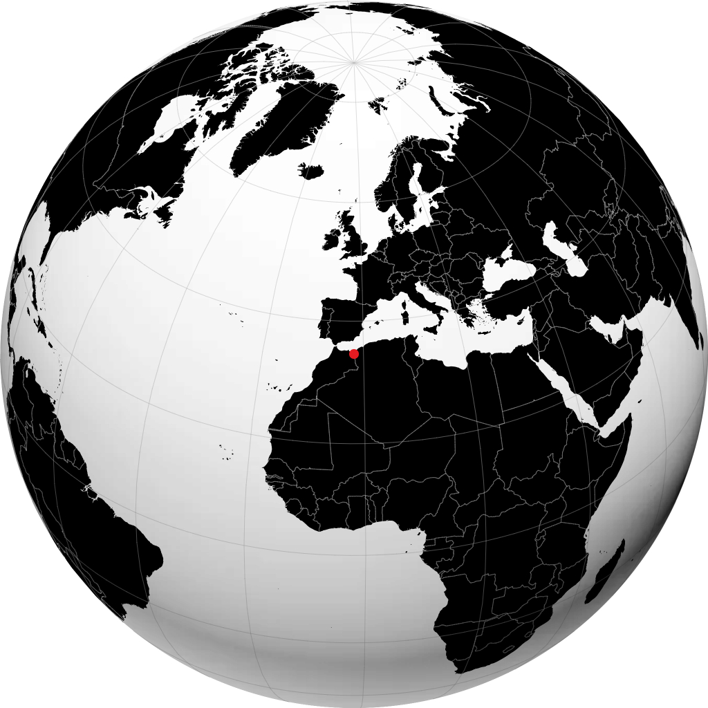 Oujda no globo