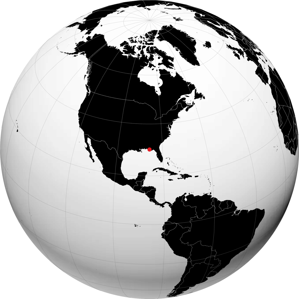 Panama City Beach no globo