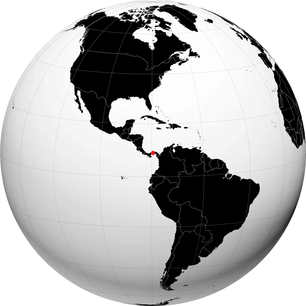 Cidade do Panamá no globo
