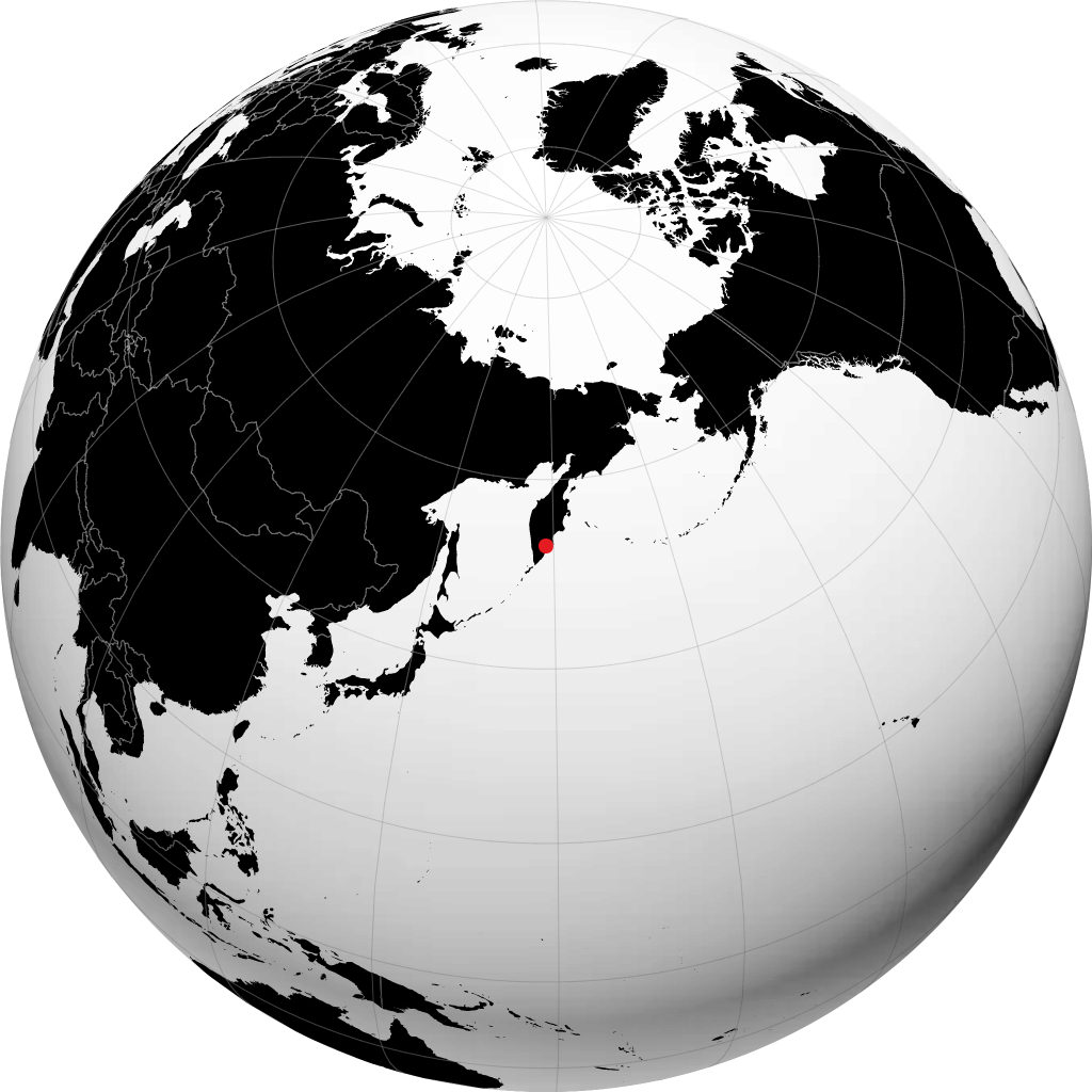 Petropavlovsk-Kamchatsky no globo