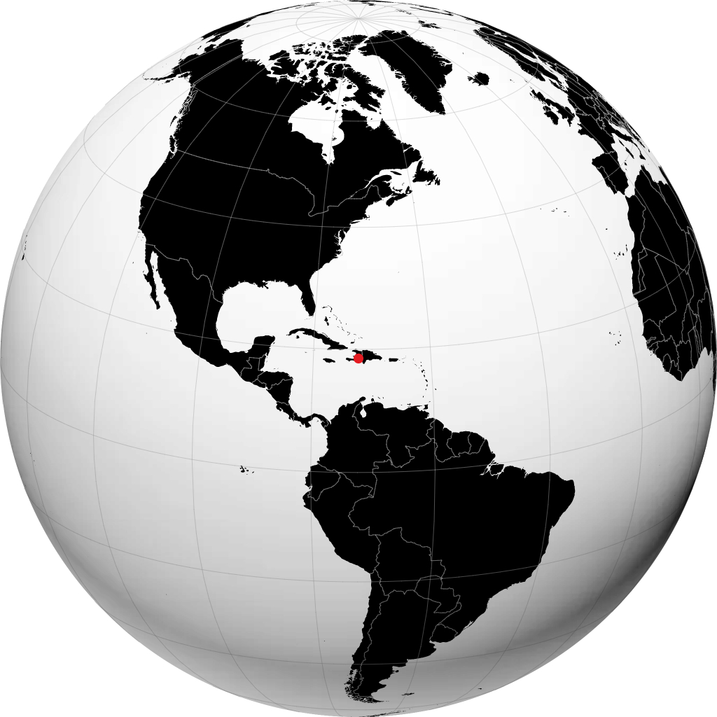 Porto Príncipe no globo