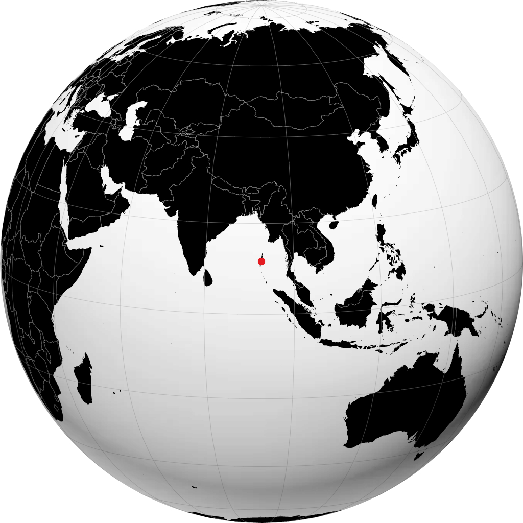 Port Blair no globo